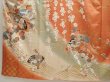 Photo5: 6917T13z1180  Japanese Kimono Silk FURISODE Folding fan Dark coral (5)
