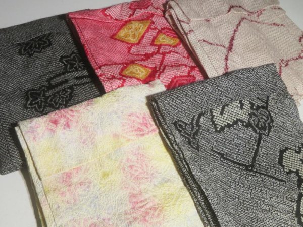 Photo2: 10SHG1z10  Japanese Kimono Silk SHIBORI HAORI 20pcs FREE SHIPPING (2)