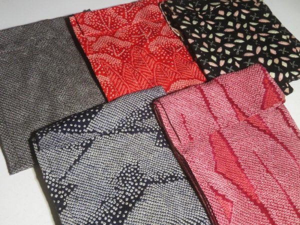 Photo3: 10SHG1z10  Japanese Kimono Silk SHIBORI HAORI 20pcs FREE SHIPPING (3)