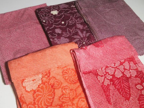 Photo5: 10SHG1z10  Japanese Kimono Silk SHIBORI HAORI 20pcs FREE SHIPPING (5)