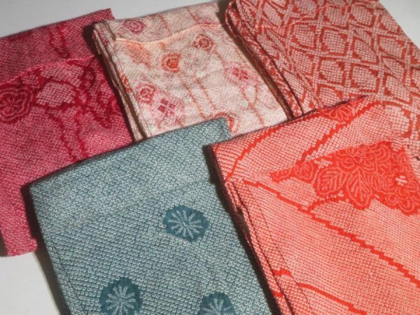 Photo3: 10SHG2z10  Japanese Kimono Silk SHIBORI HAORI 20pcs FREE SHIPPING (3)