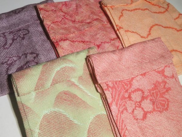 Photo4: 10SHG2z10  Japanese Kimono Silk SHIBORI HAORI 20pcs FREE SHIPPING (4)