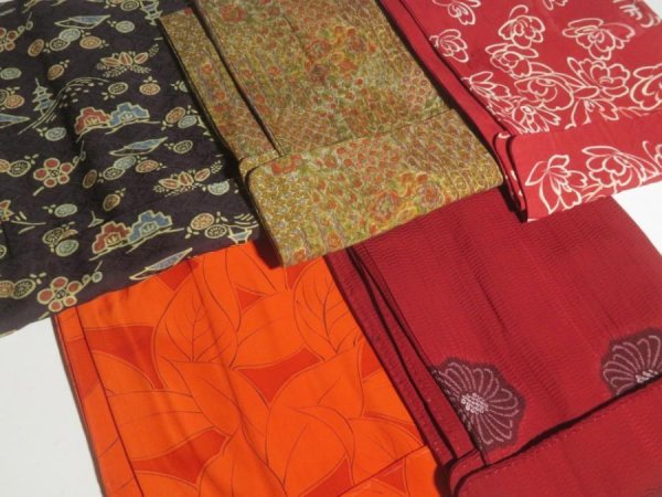 Photo6: 10HG5z14  Japanese Kimono Silk HAORI 25pcs FREE SHIPPING (6)