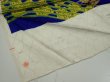 Photo6: 4D03z70  Japanese Kimono Silk  FABRIC Wave Dark blue 48.8x15.0 (6)