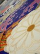 Photo4: 4D05z90  Japanese Kimono Silk  FABRIC Wave Dark blue 67.7x15.0 (4)