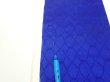 Photo6: 4D11z60  Japanese Kimono Silk  FABRIC  Dark blue 87.8x7.1 (6)