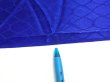Photo8: 4D11z60  Japanese Kimono Silk  FABRIC  Dark blue 87.8x7.1 (8)