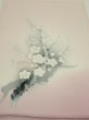 Photo1: 4D01z60  Japanese Kimono Silk  FABRIC Plum tree [object Object] 42.9x14.4 (1)