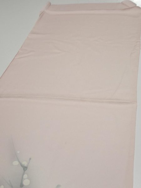 Photo3: 4D01z60  Japanese Kimono Silk  FABRIC Plum tree [object Object] 42.9x14.4 (3)