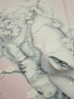 Photo1: 4D04z80  Japanese Kimono Silk  FABRIC Plum tree [object Object] 66.1x14.4 (1)
