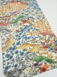 Photo2: 4D01z60  Japanese Kimono Silk  FABRIC Flowers Off-white 43.3x14.0 (2)
