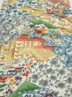 Photo1: 4D04z90  Japanese Kimono Silk  FABRIC Flowers Off-white 68.1x14.2 (1)