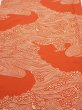 Photo1: 4D01z70  Japanese Kimono Silk  FABRIC Wave Dark orange 48.8x14.4 (1)