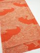 Photo2: 4D01z70  Japanese Kimono Silk  FABRIC Wave Dark orange 48.8x14.4 (2)