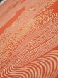 Photo4: 4D01z70  Japanese Kimono Silk  FABRIC Wave Dark orange 48.8x14.4 (4)