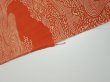 Photo7: 4D01z70  Japanese Kimono Silk  FABRIC Wave Dark orange 48.8x14.4 (7)