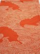 Photo1: 4D02z70  Japanese Kimono Silk  FABRIC Wave Dark orange 48.8x14.2 (1)