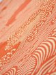 Photo4: 4D02z70  Japanese Kimono Silk  FABRIC Wave Dark orange 48.8x14.2 (4)