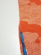 Photo6: 4D02z70  Japanese Kimono Silk  FABRIC Wave Dark orange 48.8x14.2 (6)