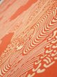 Photo4: 4D06z100  Japanese Kimono Silk  FABRIC Wave Dark orange 68.9x14.6 (4)