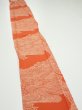 Photo3: 4D08z50  Japanese Kimono Silk  FABRIC Wave Dark orange 65.4x7.7 (3)