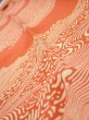 Photo4: 4D09z70  Japanese Kimono Silk  FABRIC Wave Dark orange 93.3x6.7 (4)