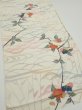Photo2: 4D01z60  Japanese Kimono Silk  FABRIC Sakura Off-white 40.9x14.4 (2)