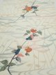 Photo1: 4D02z60  Japanese Kimono Silk  FABRIC Sakura Off-white 41.3x14.4 (1)