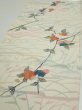 Photo3: 4D02z60  Japanese Kimono Silk  FABRIC Sakura Off-white 41.3x14.4 (3)