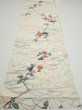 Photo5: 4D02z60  Japanese Kimono Silk  FABRIC Sakura Off-white 41.3x14.4 (5)