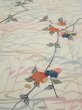 Photo1: 4D04z90  Japanese Kimono Silk  FABRIC Sakura Off-white 64.2x14.4 (1)