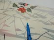 Photo6: 4D04z90  Japanese Kimono Silk  FABRIC Sakura Off-white 64.2x14.4 (6)