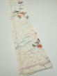 Photo2: 4D07z50  Japanese Kimono Silk  FABRIC Sakura Off-white 57.5x7.7 (2)