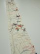 Photo3: 4D07z50  Japanese Kimono Silk  FABRIC Sakura Off-white 57.5x7.7 (3)