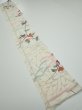 Photo5: 4D07z50  Japanese Kimono Silk  FABRIC Sakura Off-white 57.5x7.7 (5)