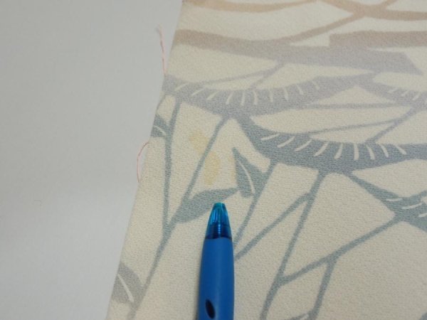 Photo6: 4D08z50  Japanese Kimono Silk  FABRIC Sakura Off-white 57.5x7.7 (6)