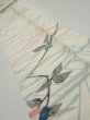 Photo1: 4D09z50  Japanese Kimono Silk  FABRIC Sakura Off-white 81.1x6.5 (1)