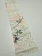 Photo2: 4D09z50  Japanese Kimono Silk  FABRIC Sakura Off-white 81.1x6.5 (2)