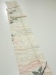 Photo3: 4D09z50  Japanese Kimono Silk  FABRIC Sakura Off-white 81.1x6.5 (3)