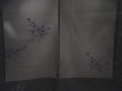 Photo3: 6928T02z230 Vintage Japanese Kimono Silk See through HAORI Flower Black (3)