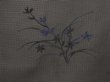 Photo4: 6928T02z230 Vintage Japanese Kimono Silk See through HAORI Flower Black (4)