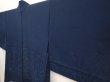 Photo2: 6928T03z290 Vintage Japanese Kimono Silk See through HAORI Plants Navy (2)
