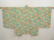 Photo1: 6928T05z550 Vintage Japanese Kimono Silk HAORI Flower Green (1)