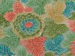 Photo4: 6928T05z550 Vintage Japanese Kimono Silk HAORI Flower Green (4)