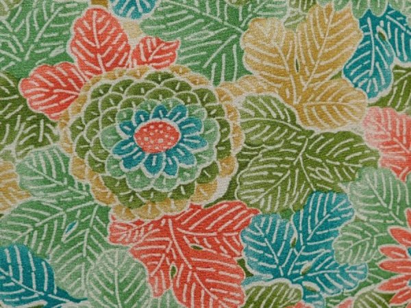 Photo4: 6928T05z550 Vintage Japanese Kimono Silk HAORI Flower Green (4)