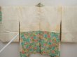 Photo8: 6928T05z550 Vintage Japanese Kimono Silk HAORI Flower Green (8)