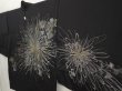 Photo2: 6928T06z520 Vintage Japanese Kimono Silk HAORI Chrysanthemum Black (2)
