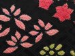 Photo4: 6928T07z530 Vintage Japanese Kimono Silk SHIBORI HAORI Flowers Black (4)