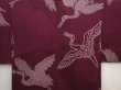 Photo3: 6928T09z440 Vintage Japanese Kimono Silk HAORI Flying crane Dull purple (3)