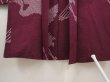 Photo6: 6928T09z440 Vintage Japanese Kimono Silk HAORI Flying crane Dull purple (6)